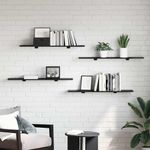 Casa si Gradina - Mobilier - Biblioteci si rafturi - Rafturi - Placa Raft pentru Carti 4 pcs Negru 100 x 40 x 1.5cm PAL - Infinity.ro