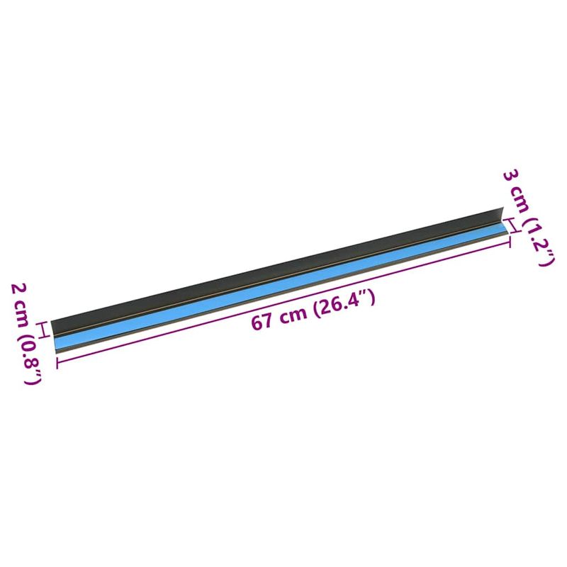 Casa si Gradina - Constructii - Scari si accesorii interioare - Scari lemn - Tavita pentru trepte 30 pcs Sampanie 67 cm Aluminiu - Infinity.ro