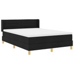 Casa si Gradina - Mobilier - Paturi si accesorii - Paturi - Pat cu arcuri Negru si Alb si Negru 140 x 200 cm tesatura - Infinity.ro