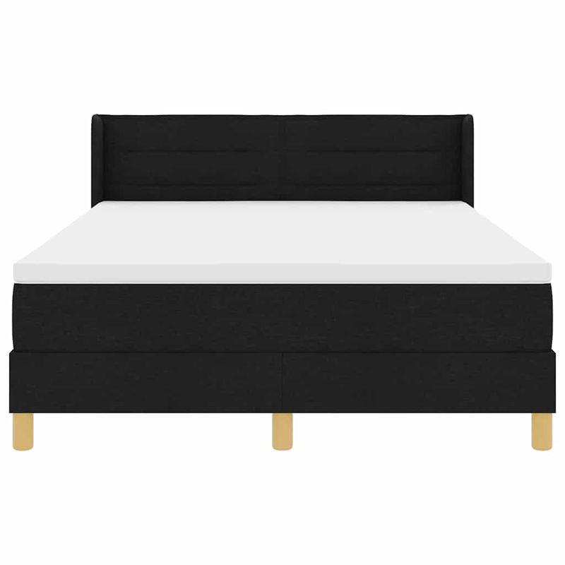 Casa si Gradina - Mobilier - Paturi si accesorii - Paturi - Pat cu arcuri Negru si Alb si Negru 140 x 200 cm tesatura - Infinity.ro
