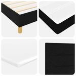 Casa si Gradina - Mobilier - Paturi si accesorii - Paturi - Pat cu arcuri Negru si Alb si Negru 140 x 200 cm tesatura - Infinity.ro