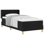 Casa si Gradina - Mobilier - Paturi si accesorii - Paturi - Pat cu arcuri Negru si Alb si Negru 100 x 200 cm tesatura - Infinity.ro