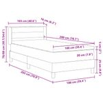 Casa si Gradina - Mobilier - Paturi si accesorii - Paturi - Pat cu arcuri Negru si Alb si Negru 100 x 200 cm tesatura - Infinity.ro