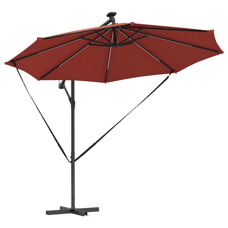 Casa si Gradina - Gradina si terasa - Umbrele si pavilioane - Umbrele - Parasol banana cu brate cu blocare Terracota 294 x 294 x 248 cm - Infinity.ro