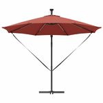 Casa si Gradina - Gradina si terasa - Umbrele si pavilioane - Umbrele - Parasol banana cu brate cu blocare Terracota 294 x 294 x 248 cm - Infinity.ro