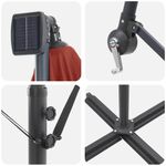 Casa si Gradina - Gradina si terasa - Umbrele si pavilioane - Umbrele - Parasol banana cu brate cu blocare Terracota 294 x 294 x 248 cm - Infinity.ro