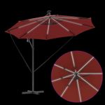 Casa si Gradina - Gradina si terasa - Umbrele si pavilioane - Umbrele - Parasol banana cu brate cu blocare Terracota 294 x 294 x 248 cm - Infinity.ro