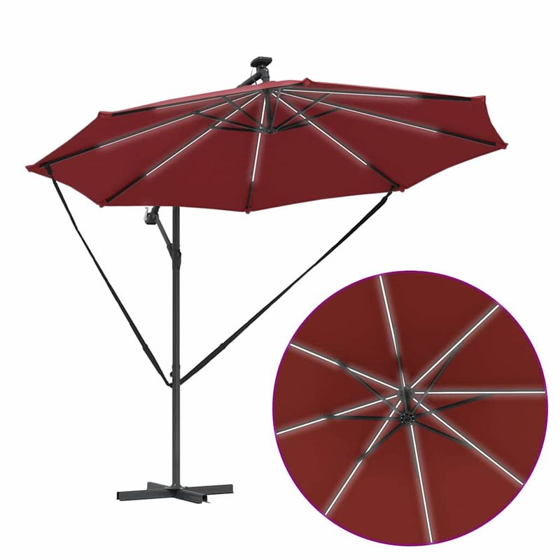Casa si Gradina - Gradina si terasa - Umbrele si pavilioane - Umbrele - Parasol banana cu brate cu blocare Terracota 294 x 294 x 248 cm - Infinity.ro