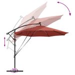 Casa si Gradina - Gradina si terasa - Umbrele si pavilioane - Umbrele - Parasol banana cu brate cu blocare Terracota 294 x 294 x 248 cm - Infinity.ro