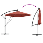 Casa si Gradina - Gradina si terasa - Umbrele si pavilioane - Umbrele - Parasol banana cu brate cu blocare Terracota 294 x 294 x 248 cm - Infinity.ro