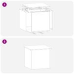 Casa si Gradina - Mobilier - Organizare si depozitare - Cutii depozitare - Cutie de depozitare exterioara Maro 55 x 50.5 x 50 cm - Infinity.ro