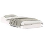 Casa si Gradina - Mobilier - Paturi si accesorii - Paturi - Cadru de pat de podea Alb 100 x 220 cm Lemn de brad solid - Infinity.ro