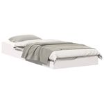 Casa si Gradina - Mobilier - Paturi si accesorii - Paturi - Cadru de pat de podea Alb 100 x 220 cm Lemn de brad solid - Infinity.ro