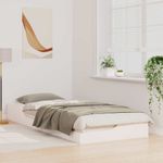 Casa si Gradina - Mobilier - Paturi si accesorii - Paturi - Cadru de pat de podea Alb 100 x 220 cm Lemn de brad solid - Infinity.ro