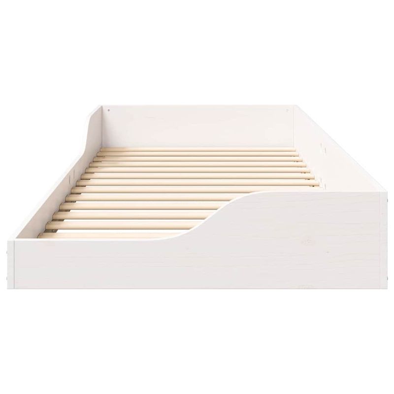 Casa si Gradina - Mobilier - Paturi si accesorii - Paturi - Cadru de pat de podea Alb 100 x 220 cm Lemn de brad solid - Infinity.ro