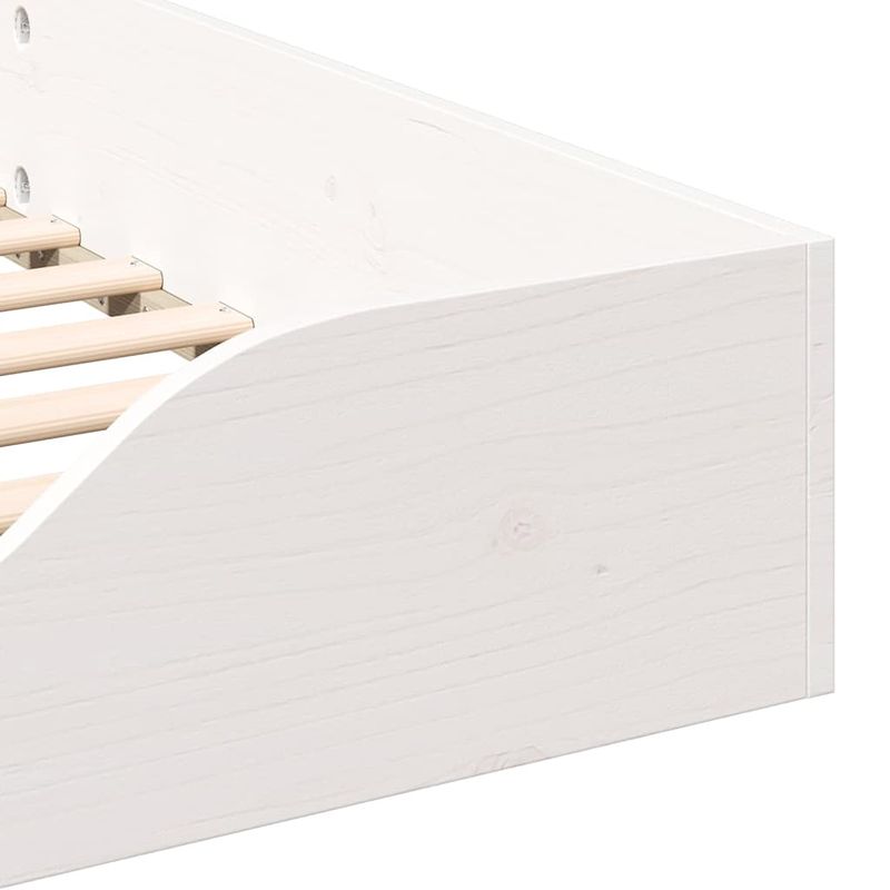 Casa si Gradina - Mobilier - Paturi si accesorii - Paturi - Cadru de pat de podea Alb 100 x 220 cm Lemn de brad solid - Infinity.ro