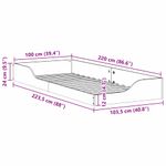 Casa si Gradina - Mobilier - Paturi si accesorii - Paturi - Cadru de pat de podea Alb 100 x 220 cm Lemn de brad solid - Infinity.ro
