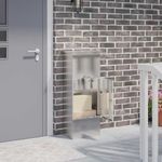 Casa si Gradina - Constructii - Depozitare, transport si protectie - Cutii postale - Cutie pentru colet Negru 44.5 x 29 x 110.5 cm Otel inoxidabil - Infinity.ro