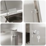 Casa si Gradina - Constructii - Depozitare, transport si protectie - Cutii postale - Cutie pentru colet Negru 44.5 x 29 x 110.5 cm Otel inoxidabil - Infinity.ro