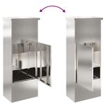 Casa si Gradina - Constructii - Depozitare, transport si protectie - Cutii postale - Cutie pentru colet Negru 44.5 x 29 x 110.5 cm Otel inoxidabil - Infinity.ro