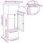 Casa si Gradina - Constructii - Depozitare, transport si protectie - Cutii postale - Cutie pentru colet Negru 44.5 x 29 x 110.5 cm Otel inoxidabil - Infinity.ro