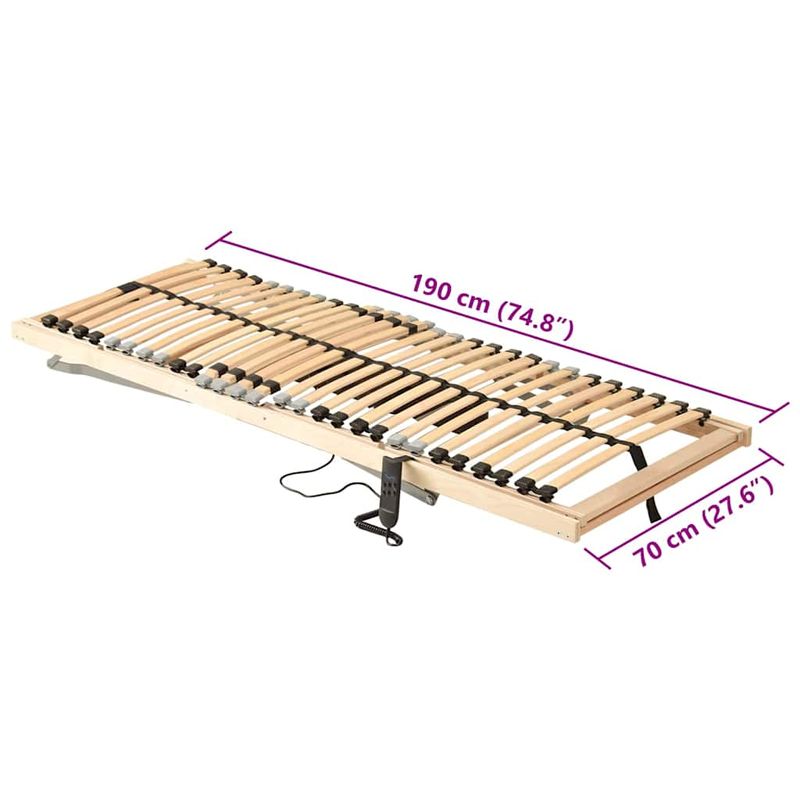 Casa si Gradina - Mobilier - Paturi si accesorii - Paturi - Cadru de Pat Electric cu 26 de Lame, 7 Zone, 70x190 cm - Infinity.ro