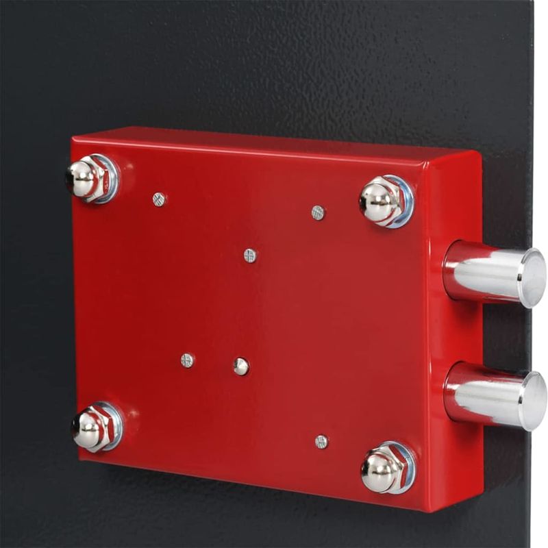 Casa si Gradina - Constructii - Depozitare, transport si protectie - Seifuri si casete de valori - Cutie de Securitate cu Incuietoare Gri Inchis 25x35x25 cm Otel - Infinity.ro