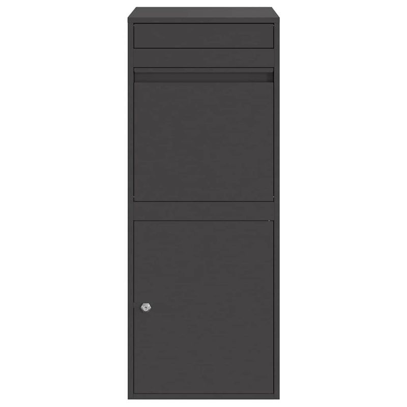 Casa si Gradina - Constructii - Depozitare, transport si protectie - Cutii postale - Cutie pentru colet Negru 41 x 38 x 103 cm Otel - Infinity.ro