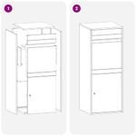 Casa si Gradina - Constructii - Depozitare, transport si protectie - Cutii postale - Cutie pentru colet Negru 41 x 38 x 103 cm Otel - Infinity.ro