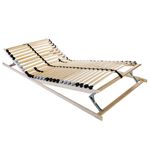 Casa si Gradina - Mobilier - Saltele si somiere - Somiere - Somiera pat cu headboard Manual Maro 80 x 190 cm Lemn si plastic - Infinity.ro