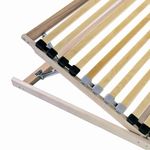 Casa si Gradina - Mobilier - Saltele si somiere - Somiere - Somiera pat cu headboard Manual Maro 80 x 190 cm Lemn si plastic - Infinity.ro