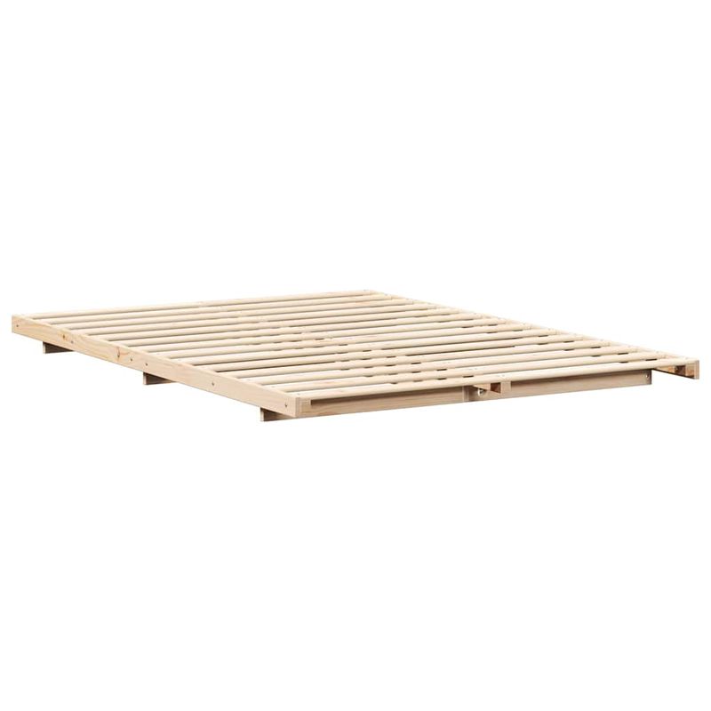 Casa si Gradina - Mobilier - Paturi si accesorii - Paturi - Cadru de pat de podea Maro 160 x 220 cm Lemn masiv de pin - Infinity.ro