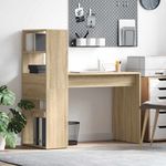 Casa si Gradina - Mobilier - Mese si birouri - Birouri - Birou cu Stocare Stejar Sonoma 113x54x120 cm Lemn Ingineresc - Infinity.ro