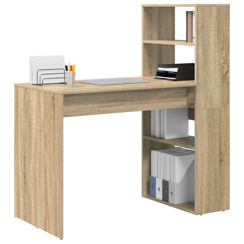 Casa si Gradina - Mobilier - Mese si birouri - Birouri - Birou cu Stocare Stejar Sonoma 113x54x120 cm Lemn Ingineresc - Infinity.ro