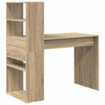 Casa si Gradina - Mobilier - Mese si birouri - Birouri - Birou cu Stocare Stejar Sonoma 113x54x120 cm Lemn Ingineresc - Infinity.ro