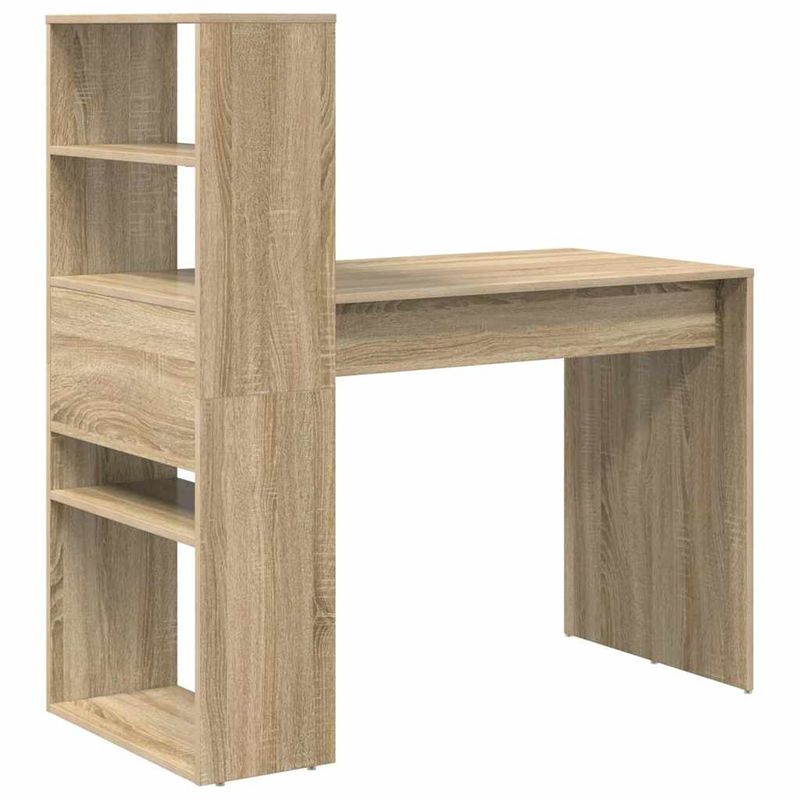 Casa si Gradina - Mobilier - Mese si birouri - Birouri - Birou cu Stocare Stejar Sonoma 113x54x120 cm Lemn Ingineresc - Infinity.ro