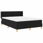 Casa si Gradina - Mobilier - Paturi si accesorii - Paturi - Pat cu arcuri Negru si Alb si Negru 160 x 200 cm tesatura - Infinity.ro