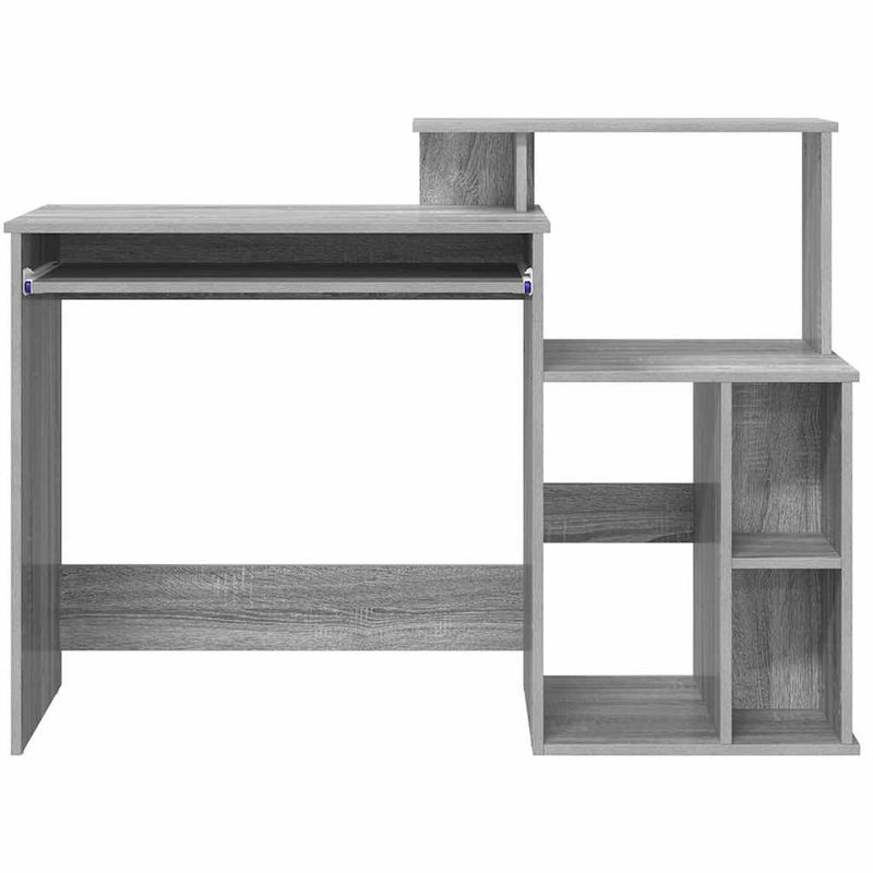 Casa si Gradina - Mobilier - Mese si birouri - Birouri - Birou cu Stocare Gri Sonoma 120.5x44x88.5 cm Lemn prelucrat - Infinity.ro