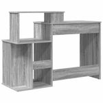 Casa si Gradina - Mobilier - Mese si birouri - Birouri - Birou cu Stocare Gri Sonoma 120.5x44x88.5 cm Lemn prelucrat - Infinity.ro