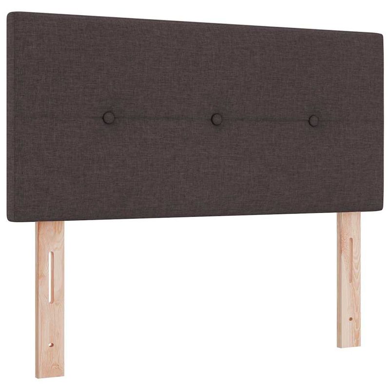 Casa si Gradina - Mobilier - Paturi si accesorii - Paturi - Pat cu arcuri Maro inchis 90 x 200 cm Tesatura si Spuma - Infinity.ro