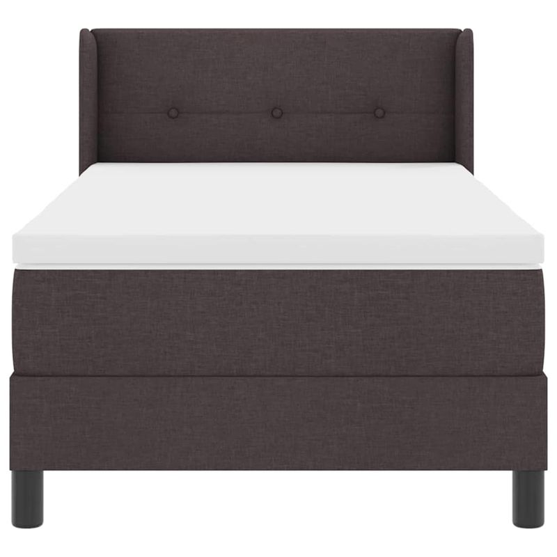 Casa si Gradina - Mobilier - Paturi si accesorii - Paturi - Pat cu arcuri Maro inchis 90 x 200 cm Tesatura si Spuma - Infinity.ro