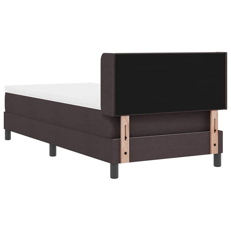 Casa si Gradina - Mobilier - Paturi si accesorii - Paturi - Pat cu arcuri Maro inchis 90 x 200 cm Tesatura si Spuma - Infinity.ro