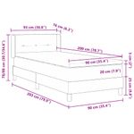Casa si Gradina - Mobilier - Paturi si accesorii - Paturi - Pat cu arcuri Maro inchis 90 x 200 cm Tesatura si Spuma - Infinity.ro