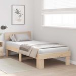 Casa si Gradina - Mobilier - Paturi si accesorii - Paturi - Cadru de pat cu headboard Maro 90 x 200 cm Lemn de brad solid - Infinity.ro