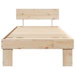 Casa si Gradina - Mobilier - Paturi si accesorii - Paturi - Cadru de pat cu headboard Maro 90 x 200 cm Lemn de brad solid - Infinity.ro