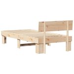 Casa si Gradina - Mobilier - Paturi si accesorii - Paturi - Cadru de pat cu headboard Maro 90 x 200 cm Lemn de brad solid - Infinity.ro