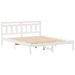 Casa si Gradina - Mobilier - Paturi si accesorii - Paturi - Cadru de pat cu headboard Alb 160 x 200 cm Lemn masiv de pin - Infinity.ro