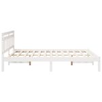 Casa si Gradina - Mobilier - Paturi si accesorii - Paturi - Cadru de pat cu headboard Alb 160 x 200 cm Lemn masiv de pin - Infinity.ro