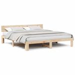 Casa si Gradina - Mobilier - Paturi si accesorii - Paturi - Cadru de pat cu tablie 180x200 cm din lemn masiv de pin - Infinity.ro