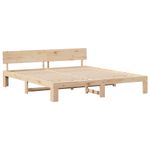 Casa si Gradina - Mobilier - Paturi si accesorii - Paturi - Cadru de pat cu tablie 180x200 cm din lemn masiv de pin - Infinity.ro
